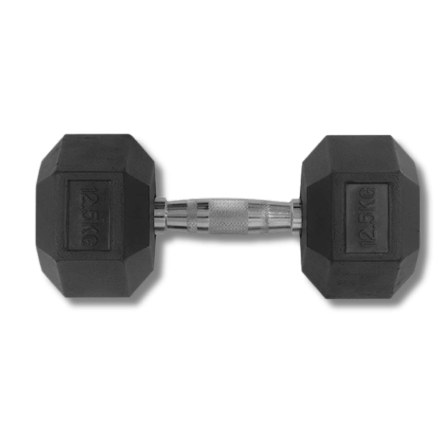 12.5KG HEX DUMBBELL - RUBBER COATED - 24/7 Gym Equipment