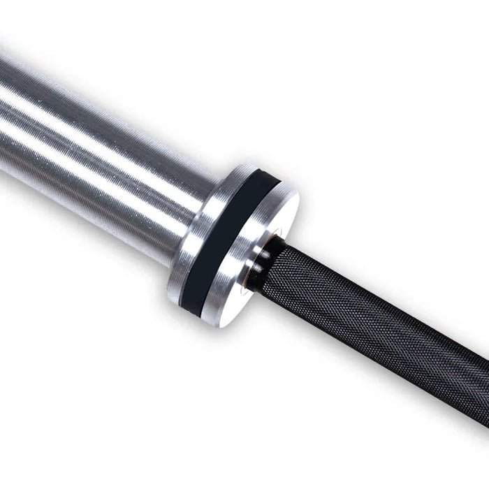 15 KG Olympic Barbell with chrome finish for strength training.- 24/7 Gym Equipment