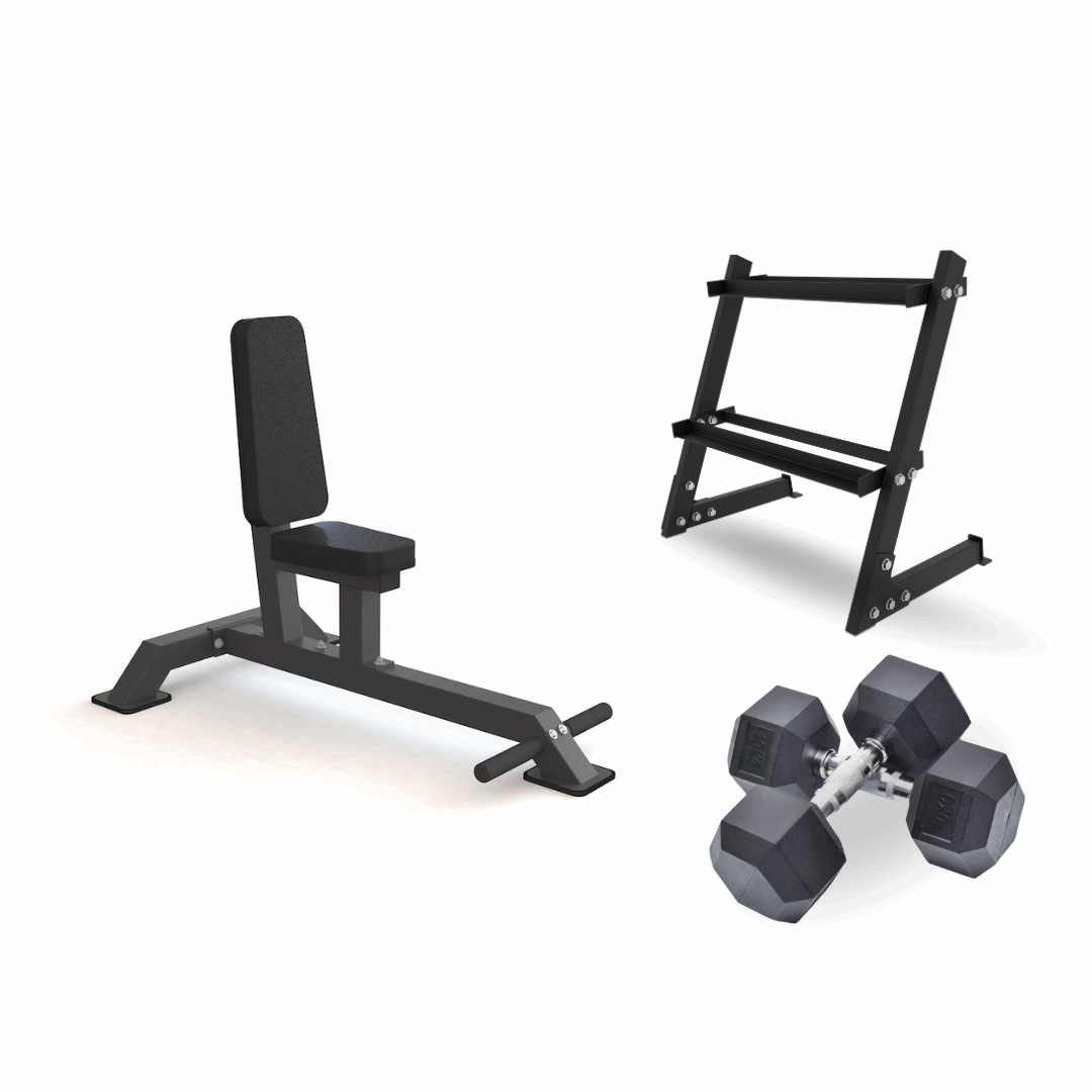 75 Degree Utility Bench - Bundle - 24/7 Gym Equipment