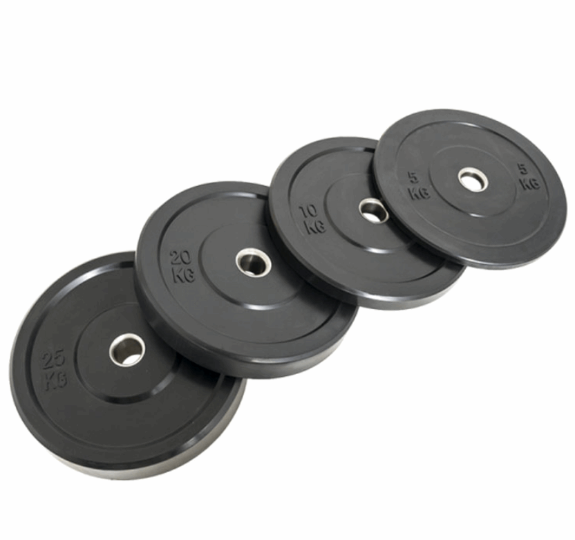 All Black Olympic Bumper Plate - Single plate - 24/7 Gym Equipment