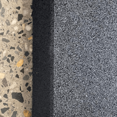 Heavy-duty 50mm rubber gym flooring installed in Sydney commercial gym – Armoured Armadillo platform tiles