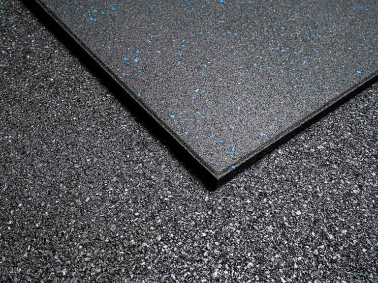 Commercial Gym Flooring - Blue Flecks (1mx1mx15mm) - 24/7 Gym Equipment