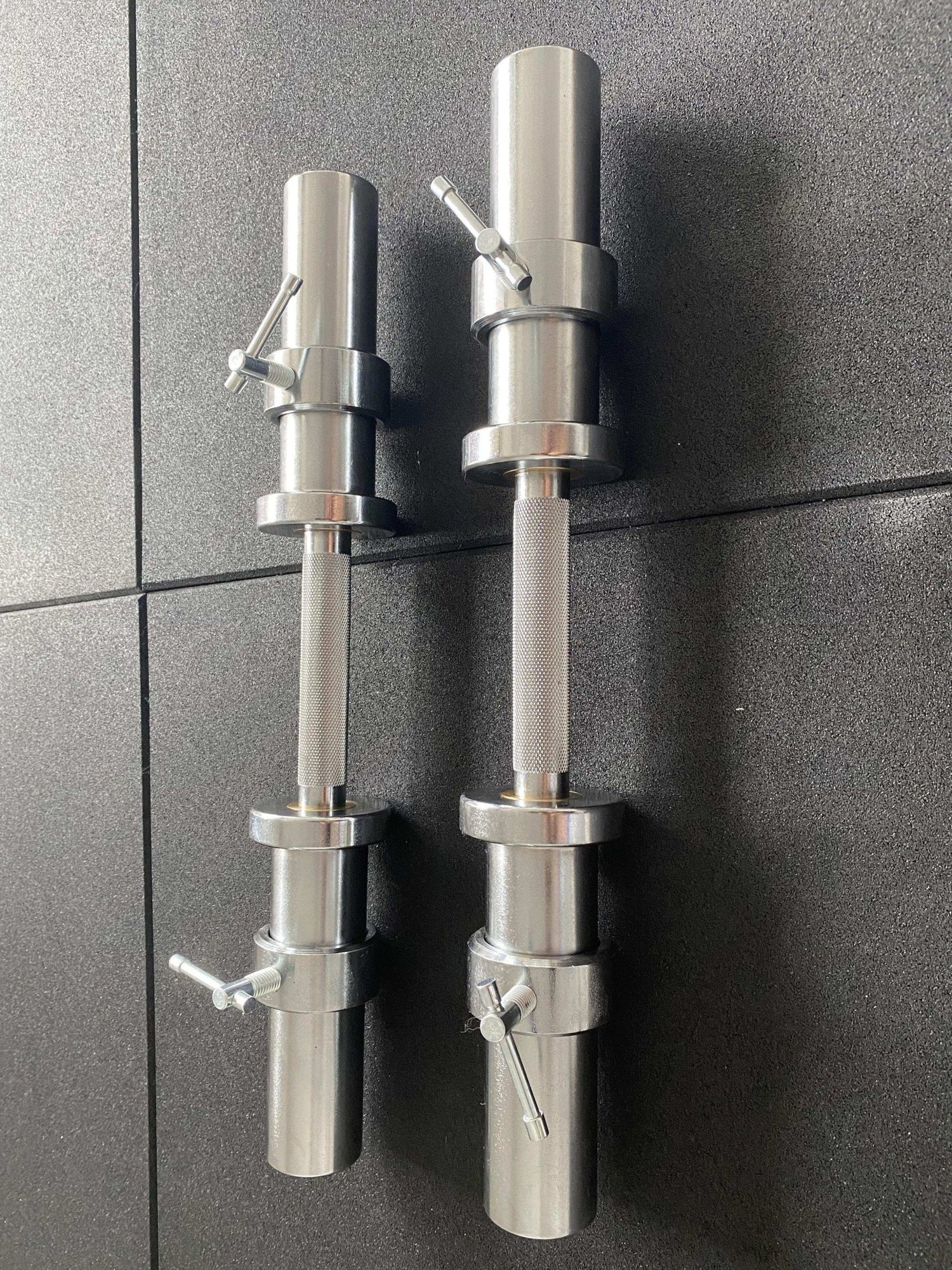 Olympic Dumbbell Handle 50mm – Chrome Gym Bar for Home & Commercial Use - 24/7 Gym Equipment