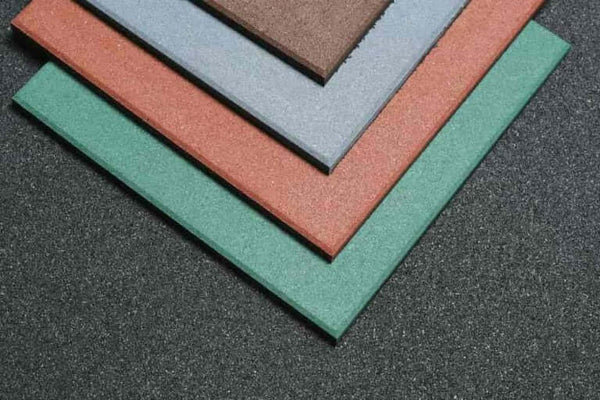 Coloured Rubber Gym Flooring 15mm – Non-Slip Gym Mats | Brown, Grey, Green, Red & Blue