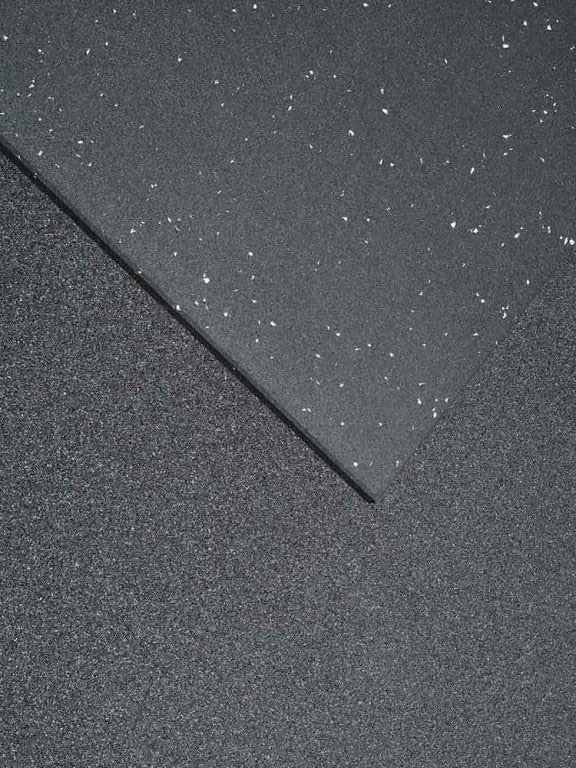 Premium Gym Flooring - White Flecks (1mx1mx15mm) - 24/7 Gym Equipment
