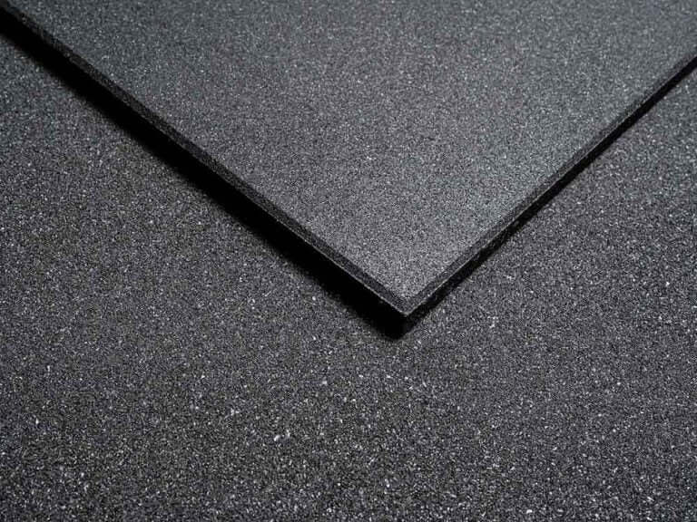 Premium Gym mats - Premium black rubber gym flooring tile – 1m x 1m x 20mm, non-slip and heavy-duty - Black (1mx1mx20mm) - 24/7 Gym Equipment