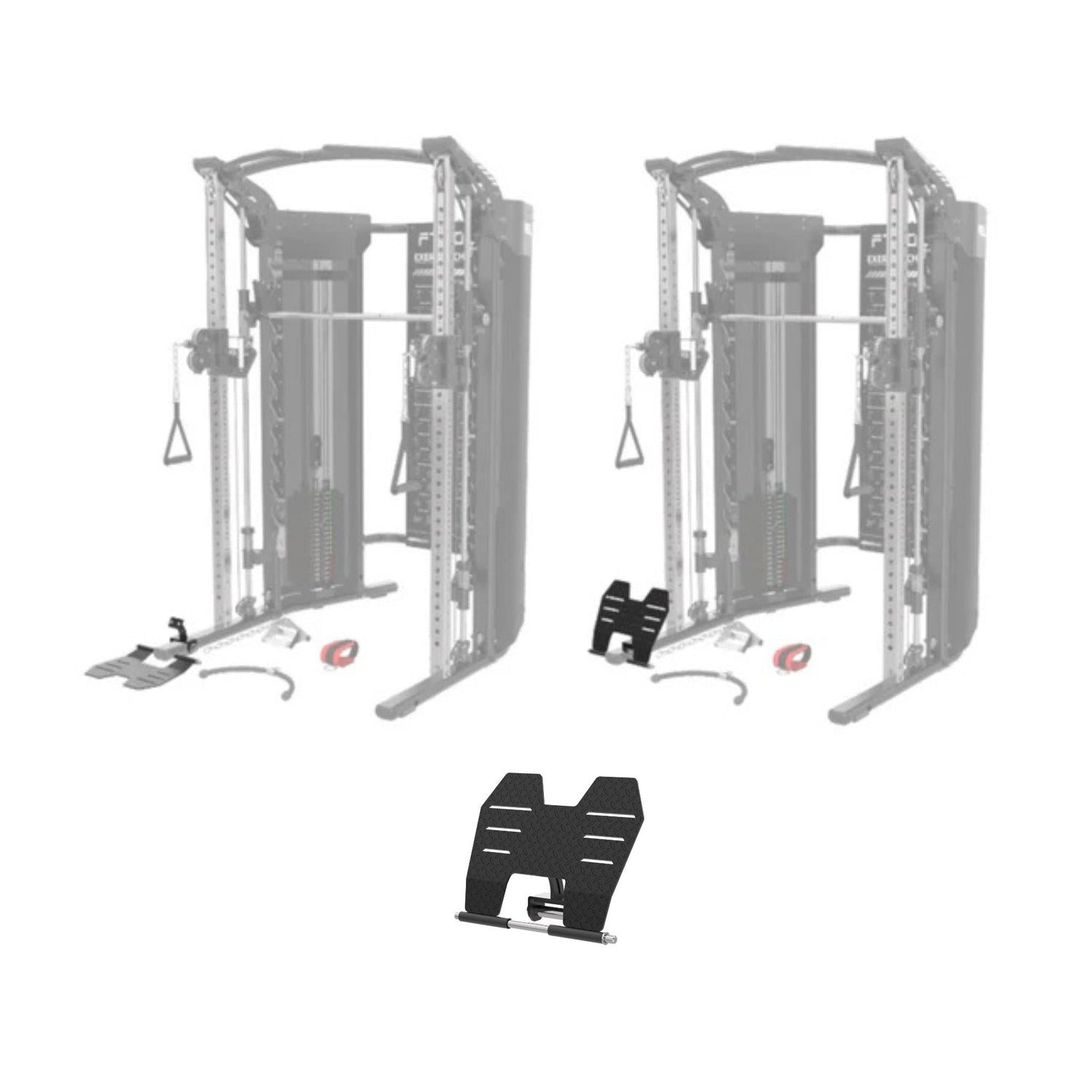 XC10 - Row Foot Plate Attachment - 24/7 Gym Equipment