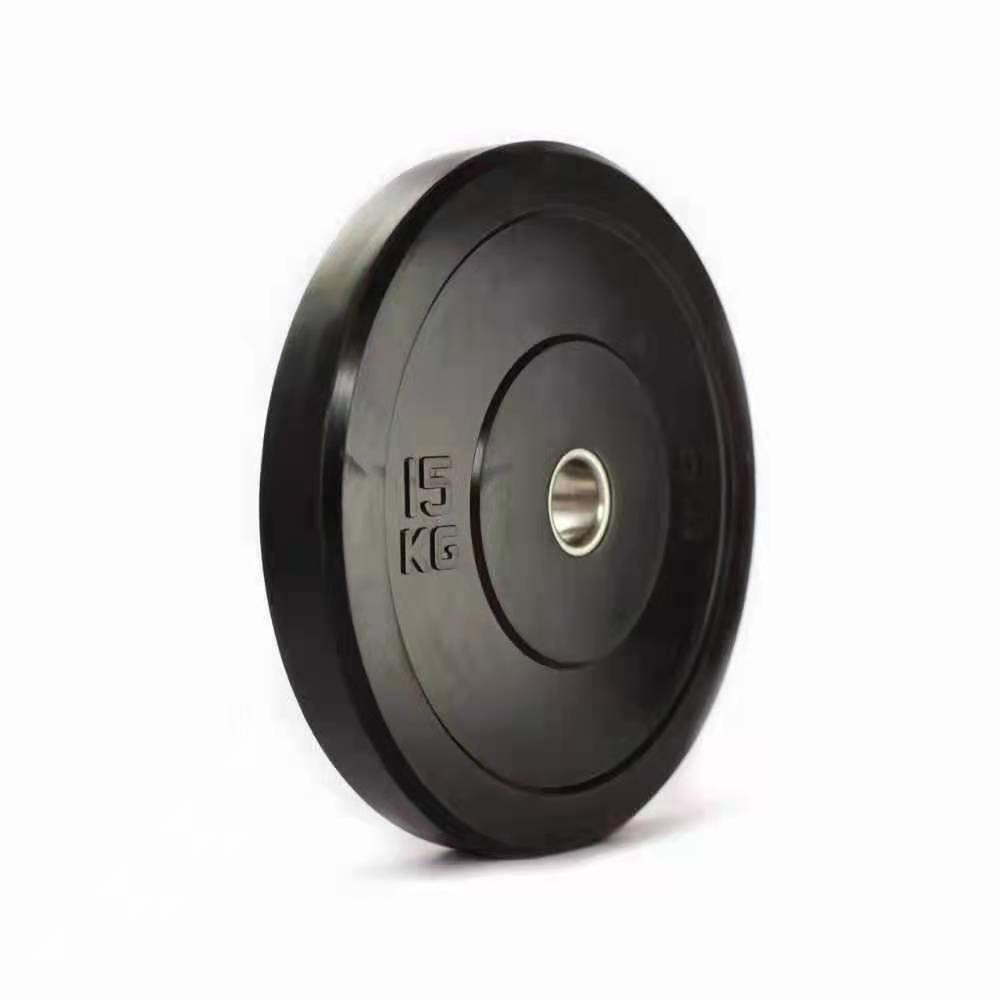 All Black Olympic Bumper Plate - Single plate - 24/7 Gym Equipment