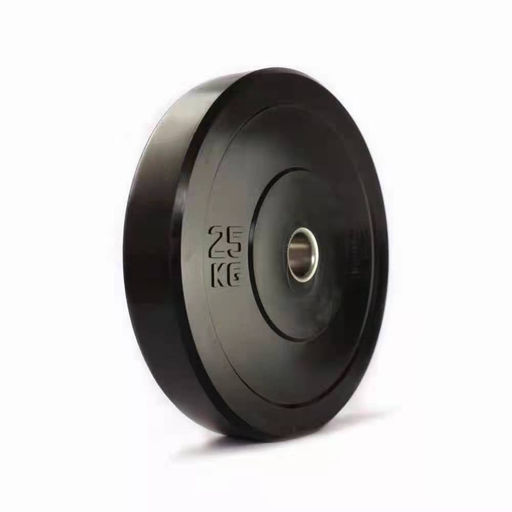 All Black Olympic Bumper Plate - Single plate - 24/7 Gym Equipment
