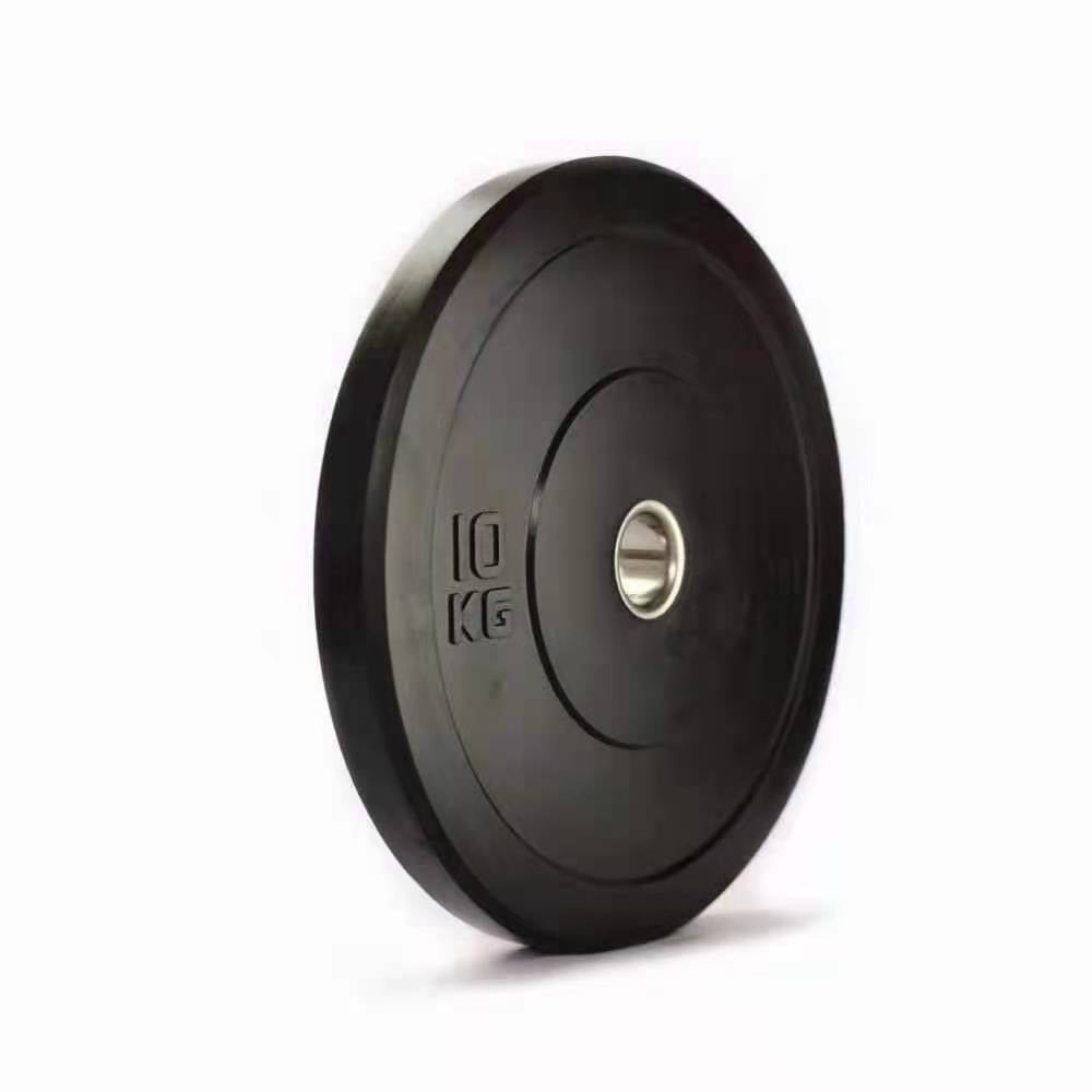 All Black Olympic Bumper Plate - Single plate - 24/7 Gym Equipment