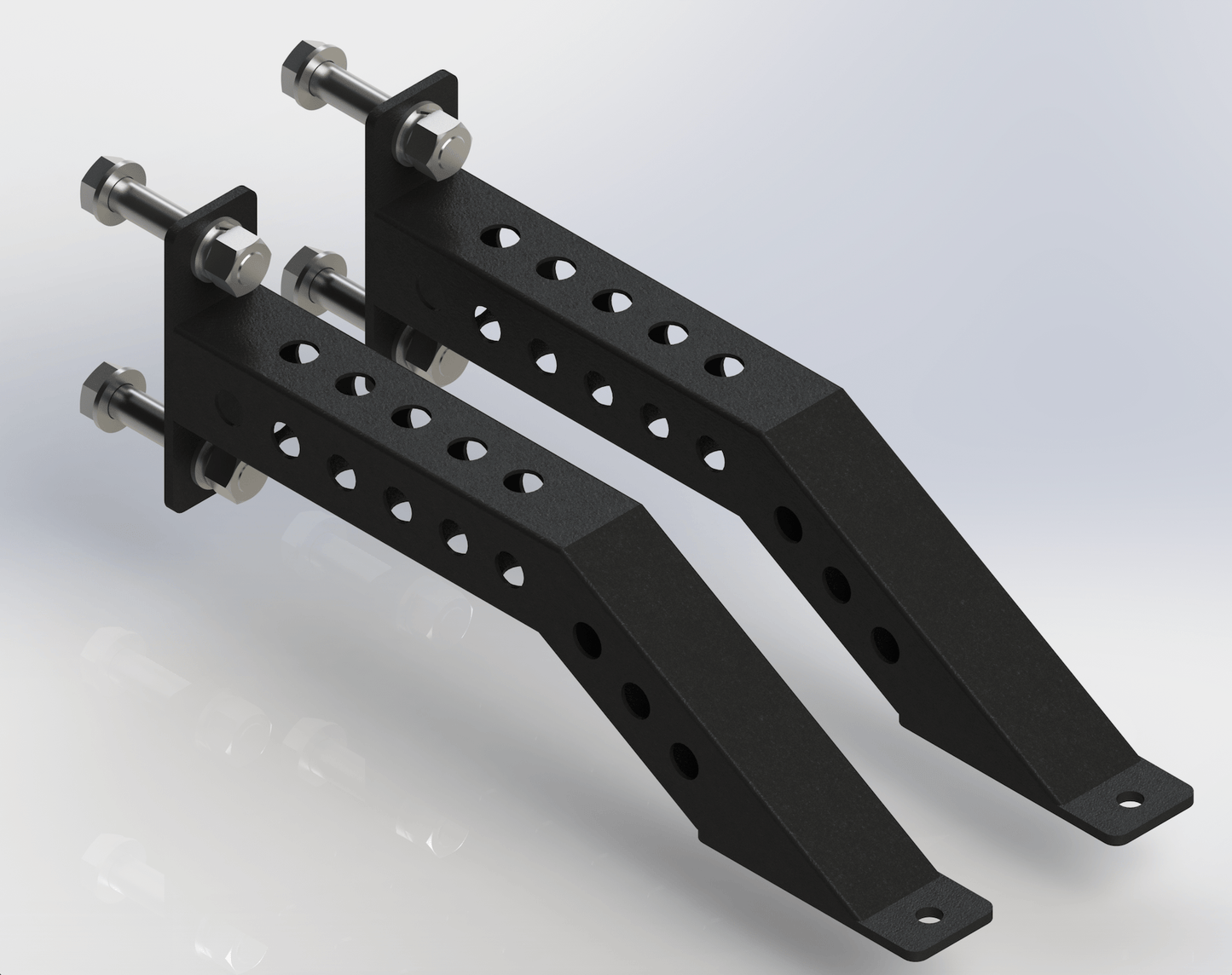 Power Rack Front Foot Extension (Pair) - 24/7 Gym Equipment