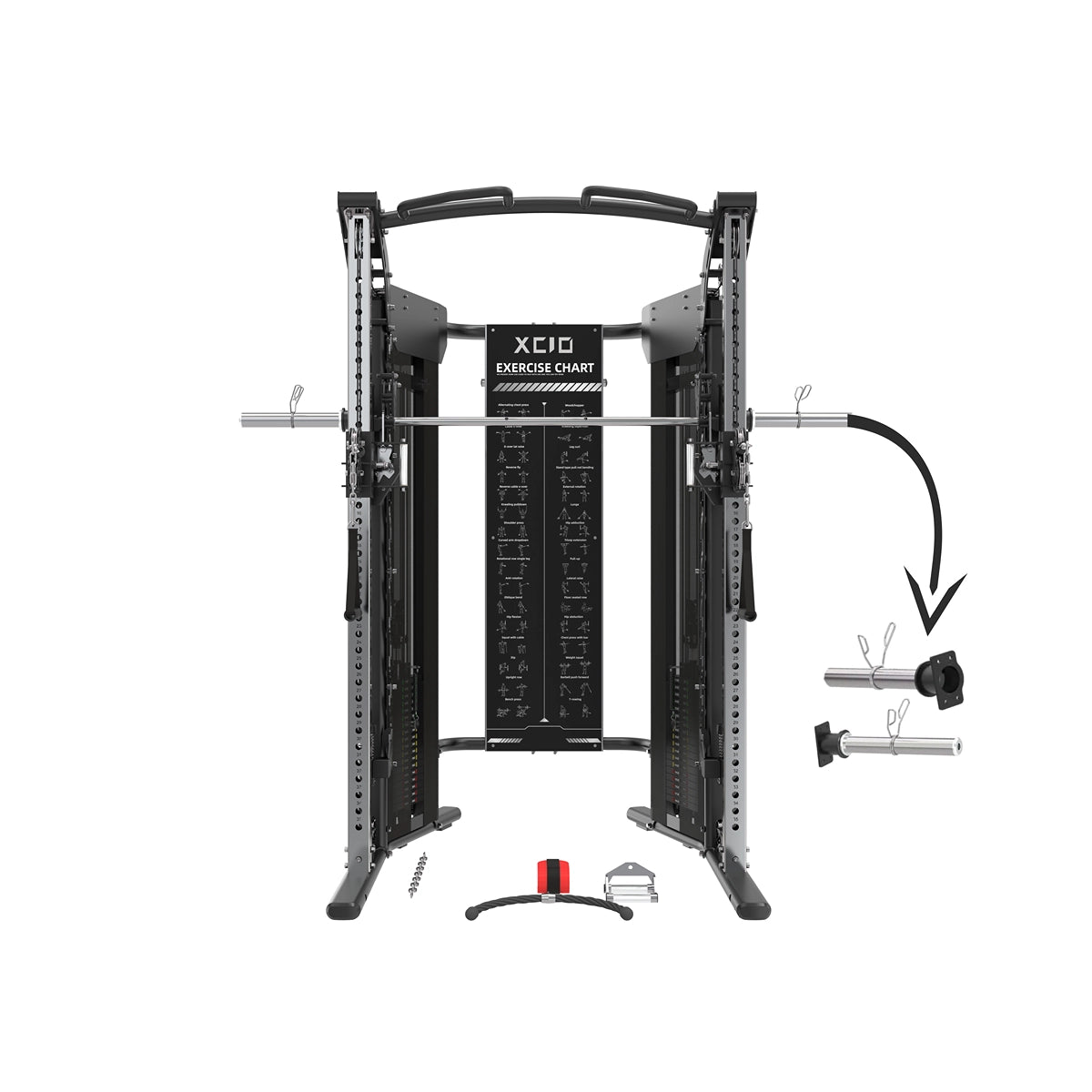XC10 Functional Trainer Smith Machine – All-in-One Strength Station with Attachments