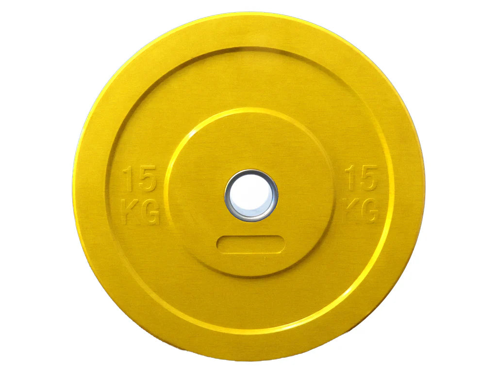 Coloured Olympic Bumper Plates (Pairs) | 5kg–25kg | Steel Insert Hub