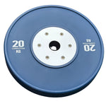 20kg Blue plate - Best competition bumper plates with dead bounce design and zinc-plated steel insert - 24/7 Gym Equipment