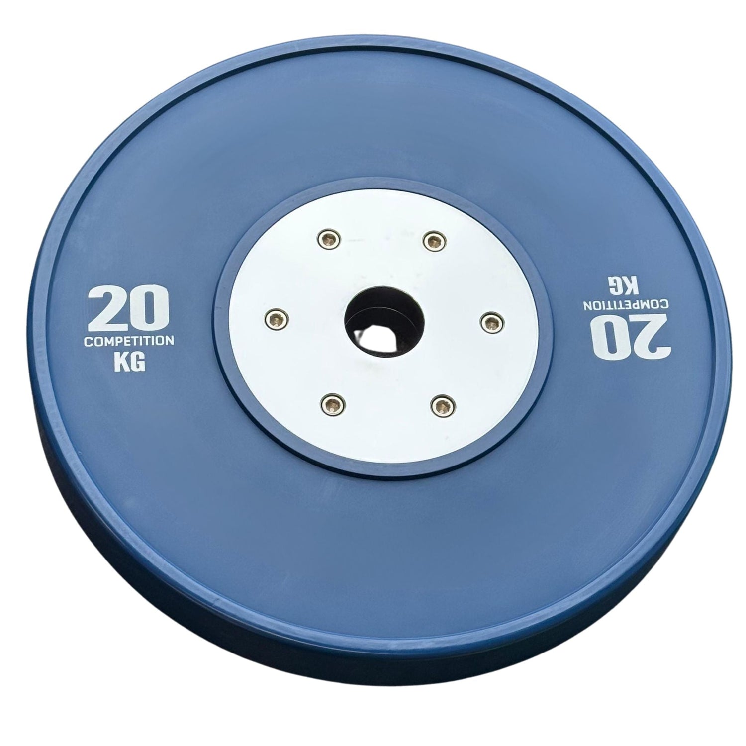 20kg Blue plate - Best competition bumper plates with dead bounce design and zinc-plated steel insert - 24/7 Gym Equipment