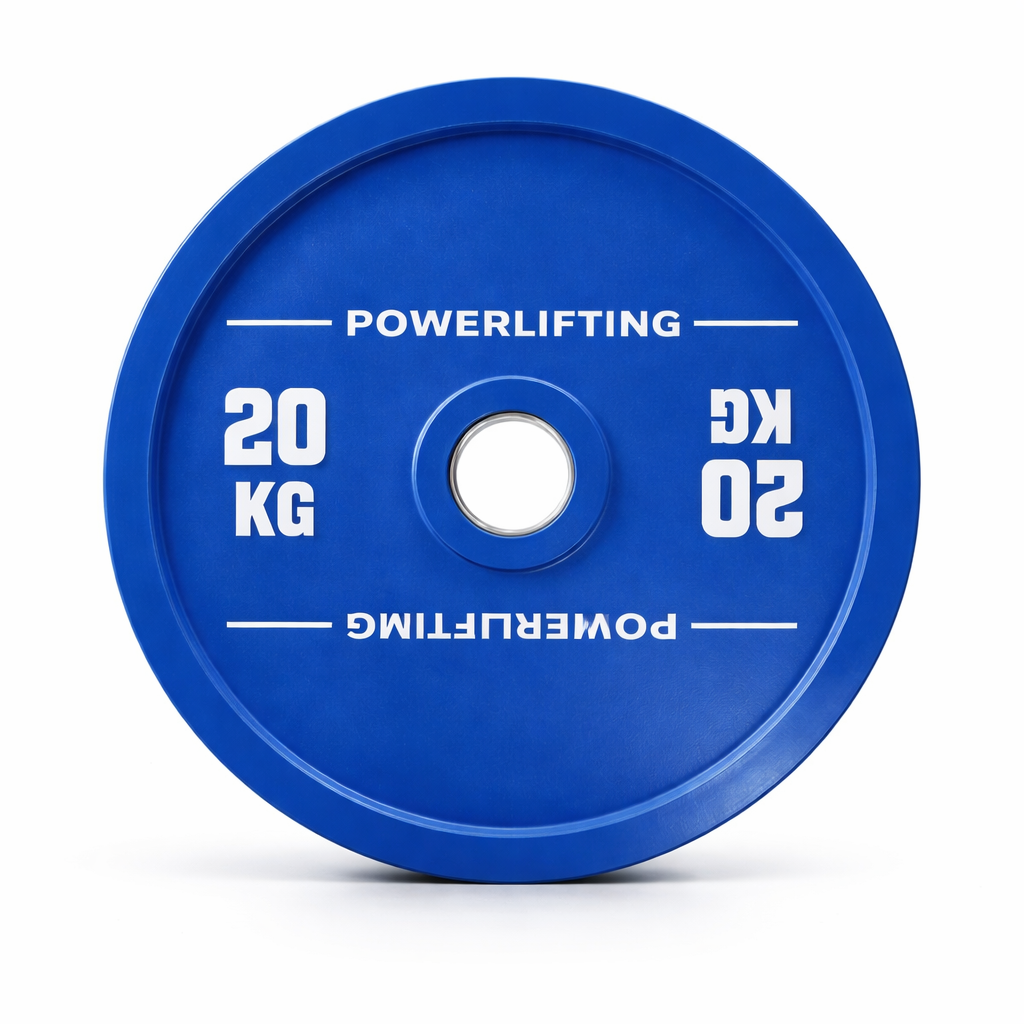 20kg Blue precision powerlifting disc, machine calibrated to ±10g accuracy - 24/7 Gym Equipment