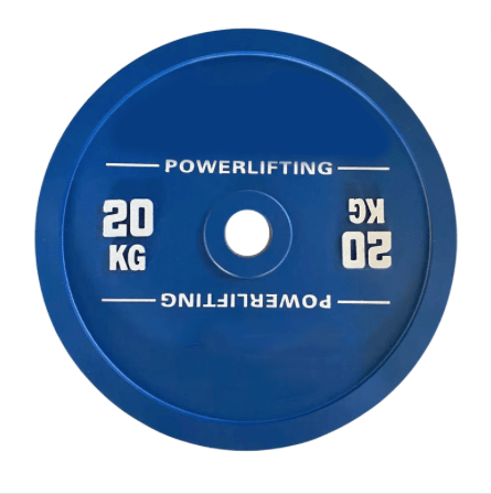 20kg Blue precision powerlifting disc, machine calibrated to ±10g accuracy - 24/7 Gym Equipment