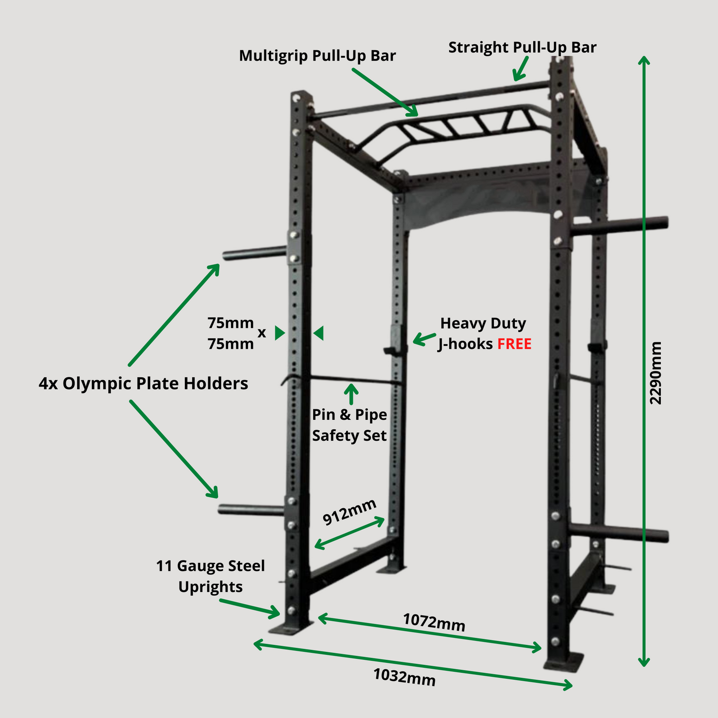 Commercial Power Rack - Bundle