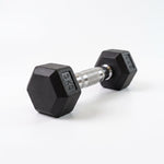 3kg hex dumbbell with rubber coating and chrome knurled handle