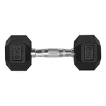 5KG HEX DUMBBELL - RUBBER COATED - 24/7 Gym Equipment