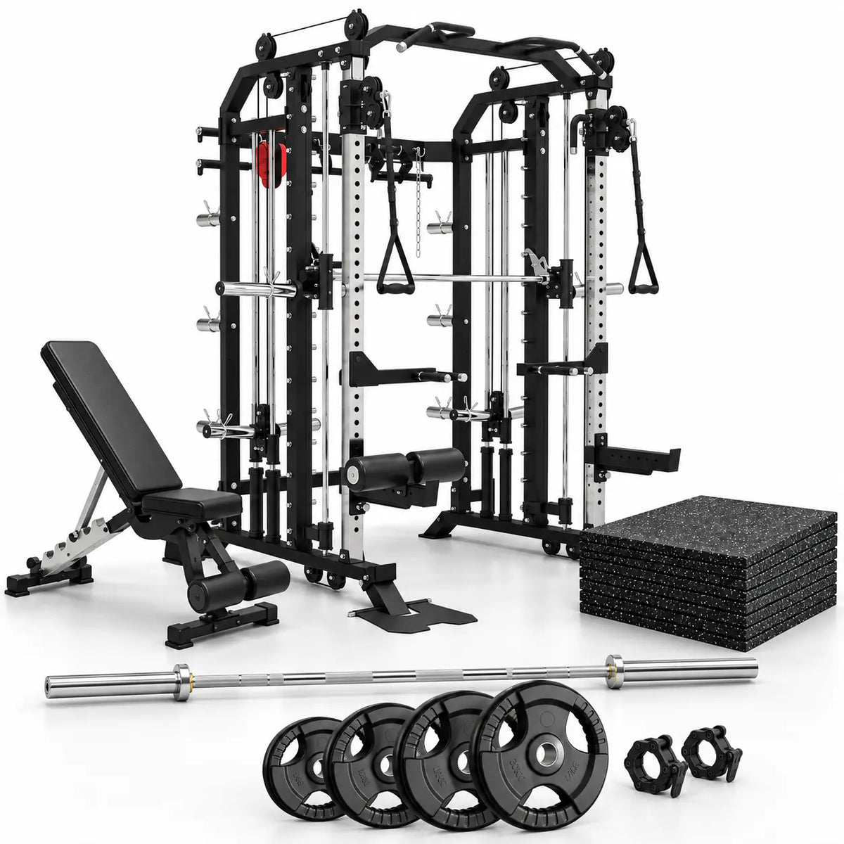 G7S Home Gym Bundle | Smith Machine, Bench & 100KG Plates