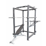 Heavy-duty Elite Commercial Power Rack made from 11-gauge 75mm steel with multi-grip pull-up bar and safety spotter arms. - 247 gym equipment