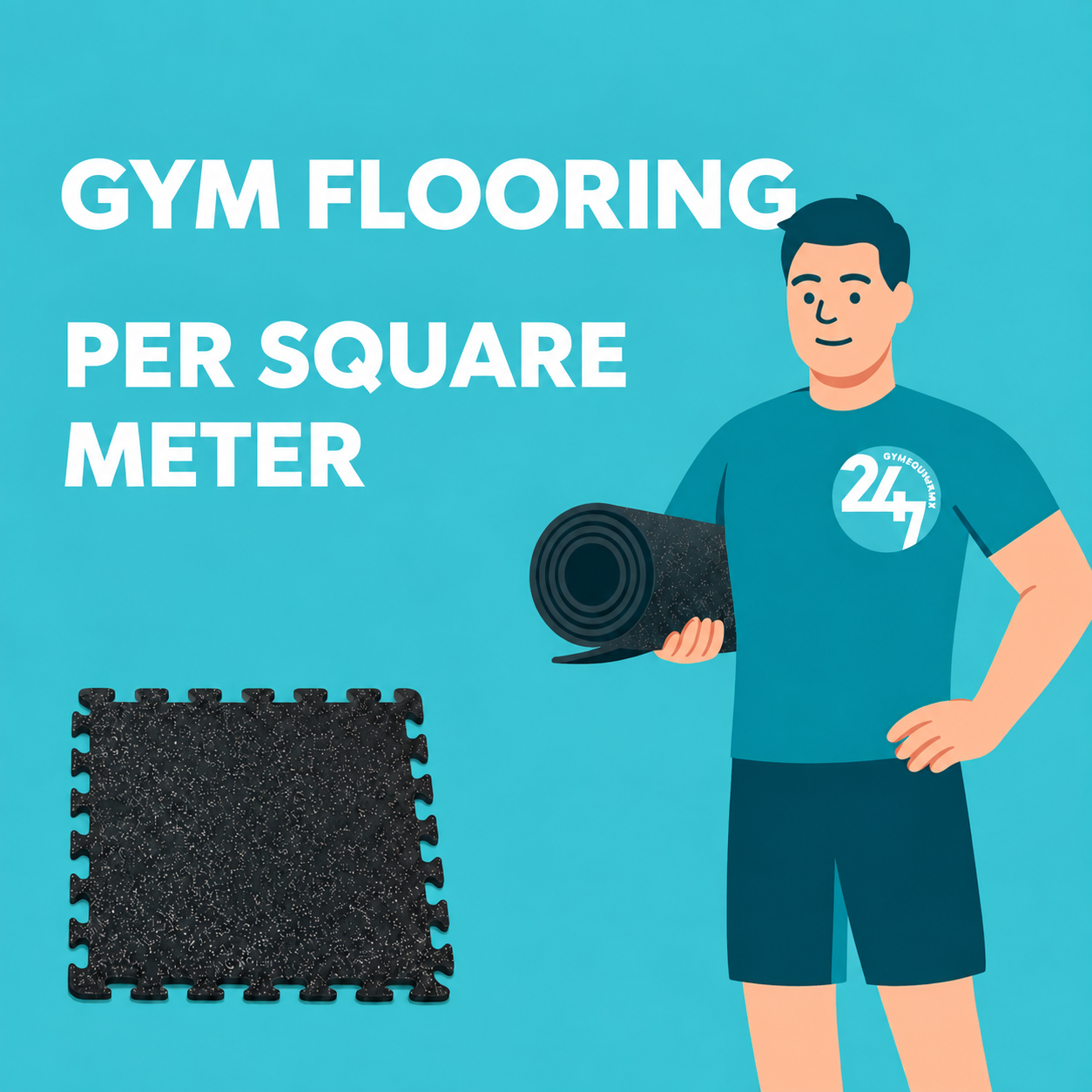 Rubber Gym Flooring Installation Service | Sydney Metro | $19.5/m²