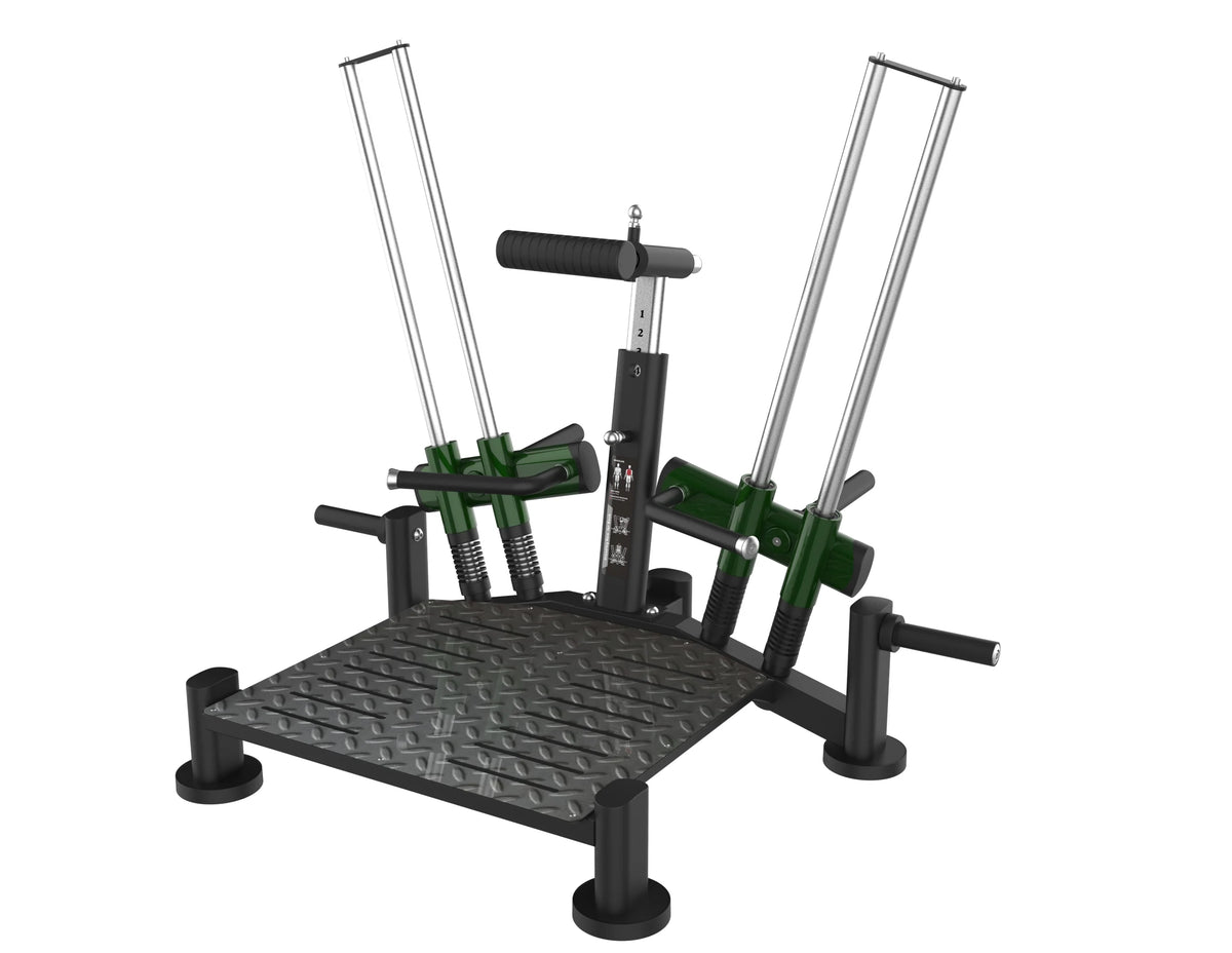 Iron Bark A719 Vertical Rowing Pull Back — commercial plate-loaded back machine for Australian gyms