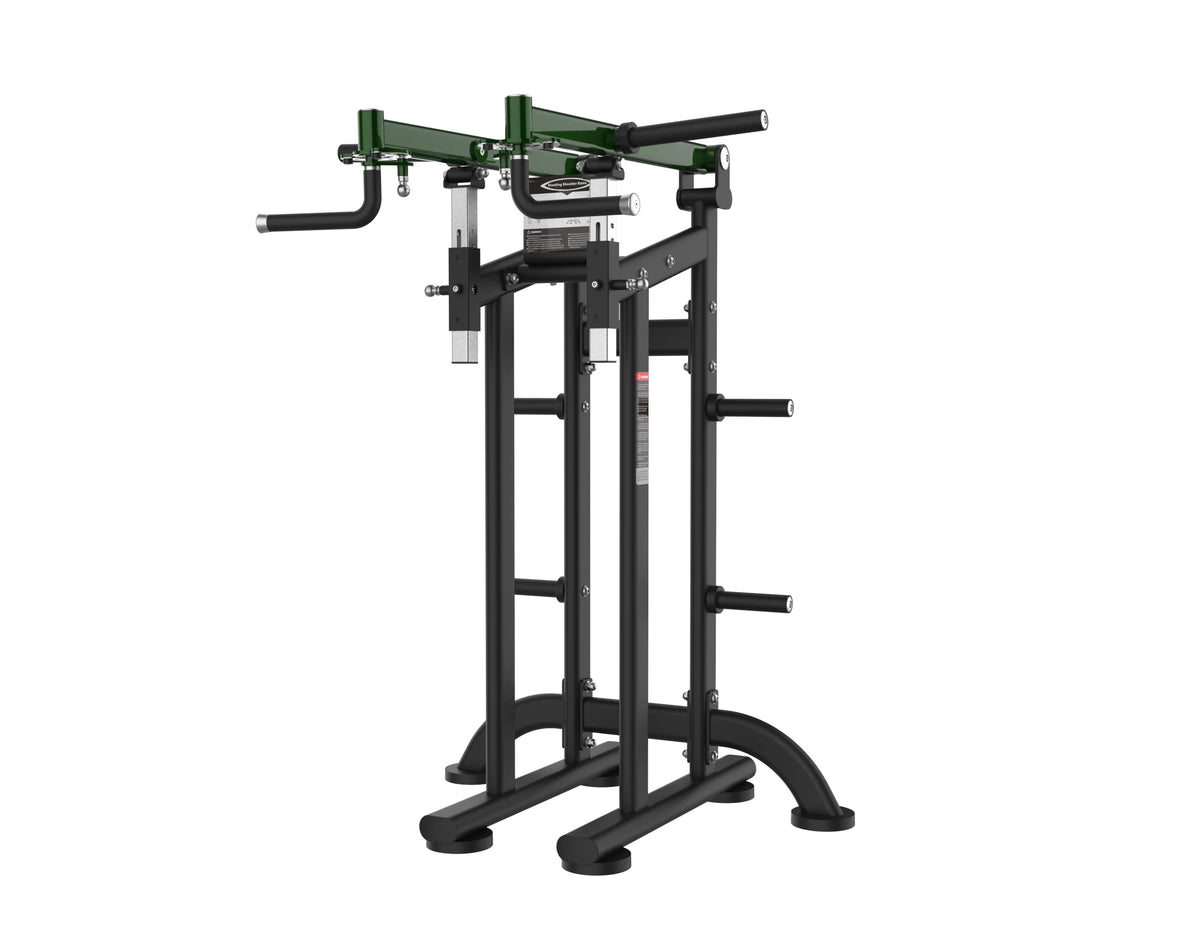 Iron Bark A728 Stand Push Shoulders — commercial plate-loaded shoulder machine for Australian gyms