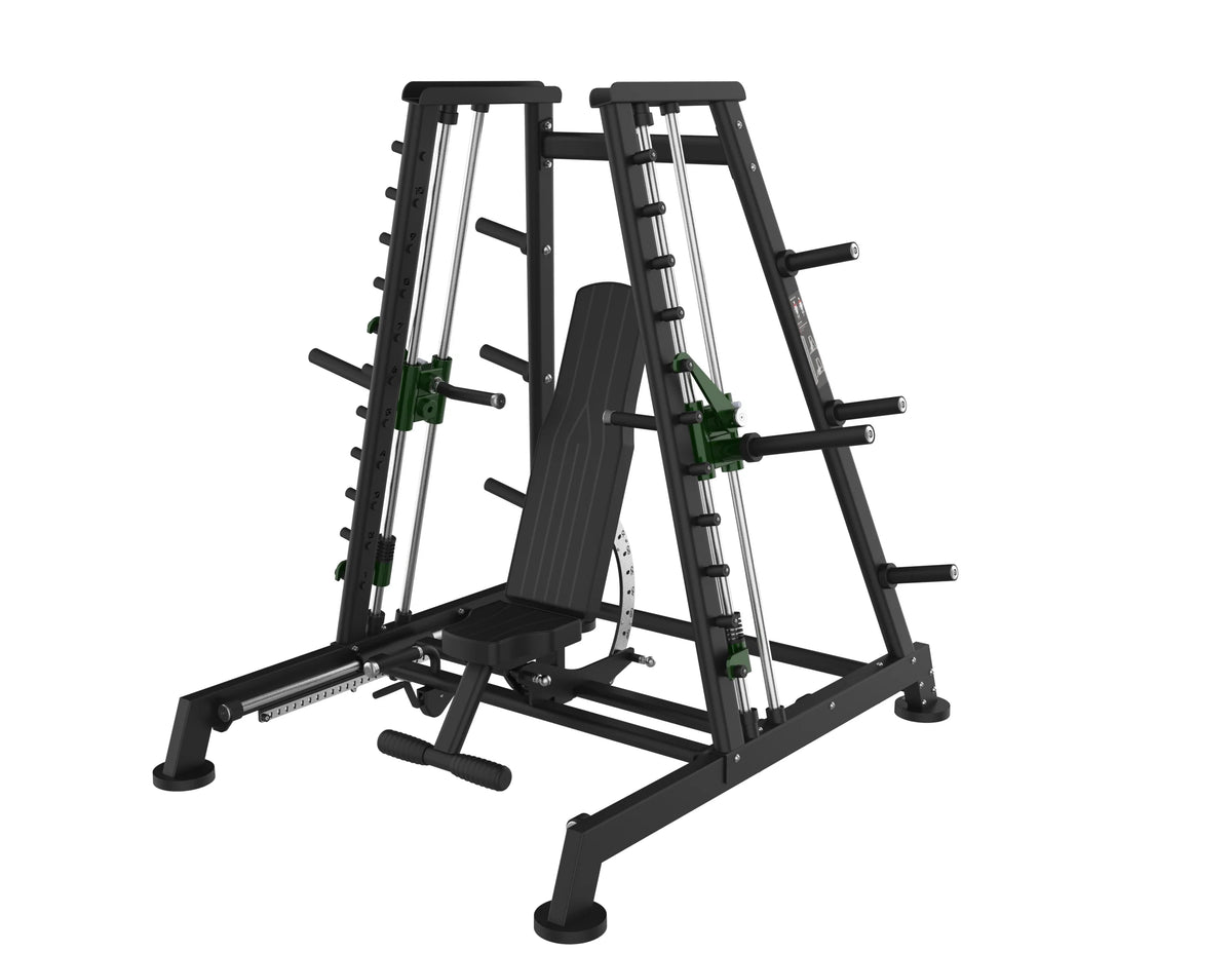 Iron Bark A741 Tower Chest Push & Shoulder Push — commercial plate-loaded combo machine for Australian gyms