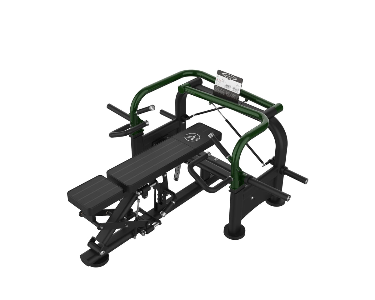 Iron Bark A751 Scissor Push Chest Trainer — commercial plate-loaded chest machine for Australian gyms