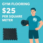Rubber gym flooring installation service — $23 - $25 per square metre | 247 Gym Equipment Sydney