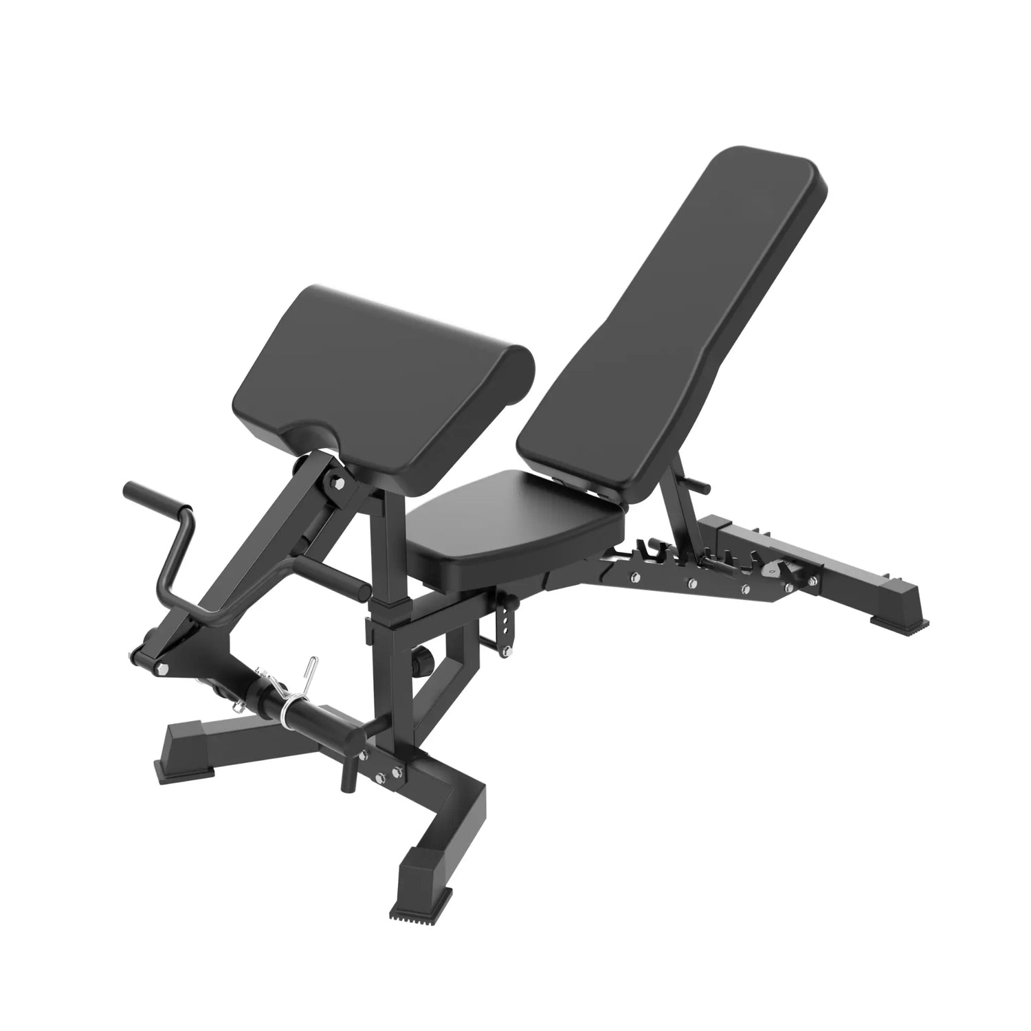 B5 Pro FID Adjustable Weight Bench Package with Leg Curl & Preacher Curl Attachments