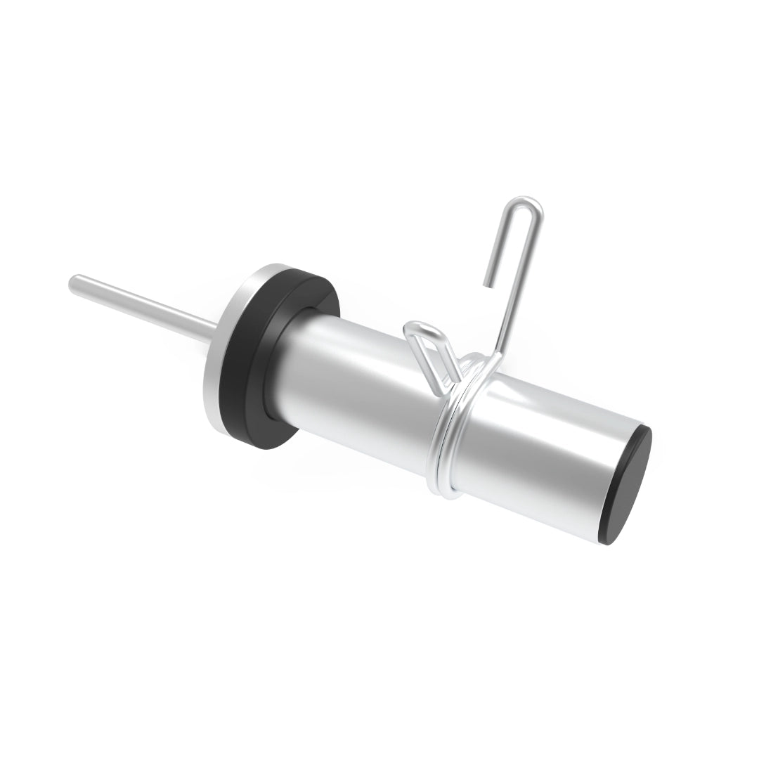 Weight stack extender pin with a 50mm Olympic-sized sleeve and magnetic locking pin, compatible with XG90 and XG75 commercial gym stations for increased loading capacity