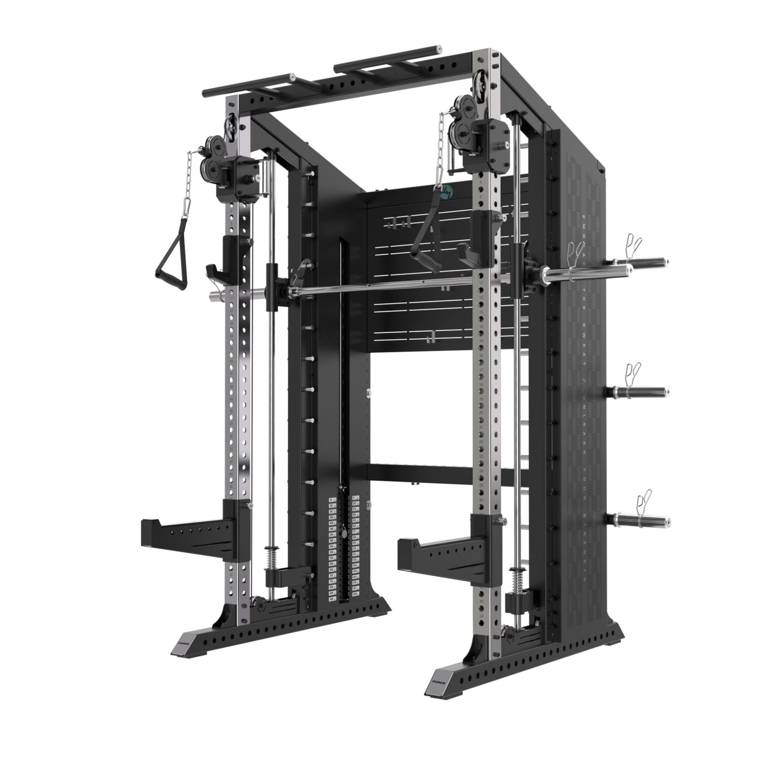 XG75 functional trainer with Smith machine, power rack and dual 90kg weight stacks