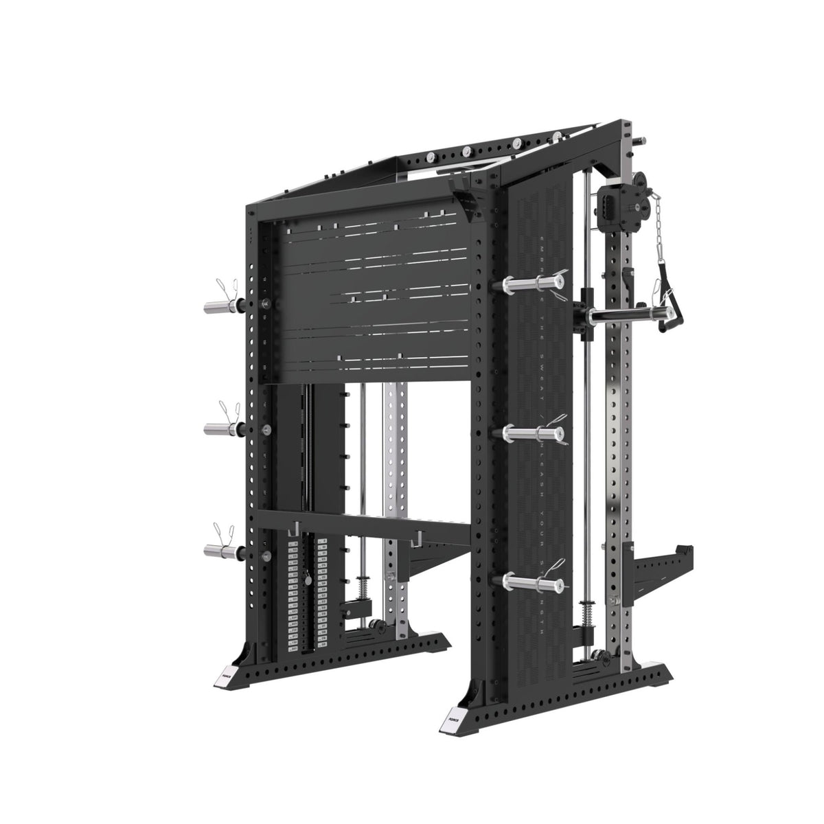 Side view of XG75 Smith machine and power rack for home and commercial gyms