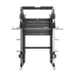 Front view of XG75 functional trainer showing adjustable cable pulleys and Smith bar