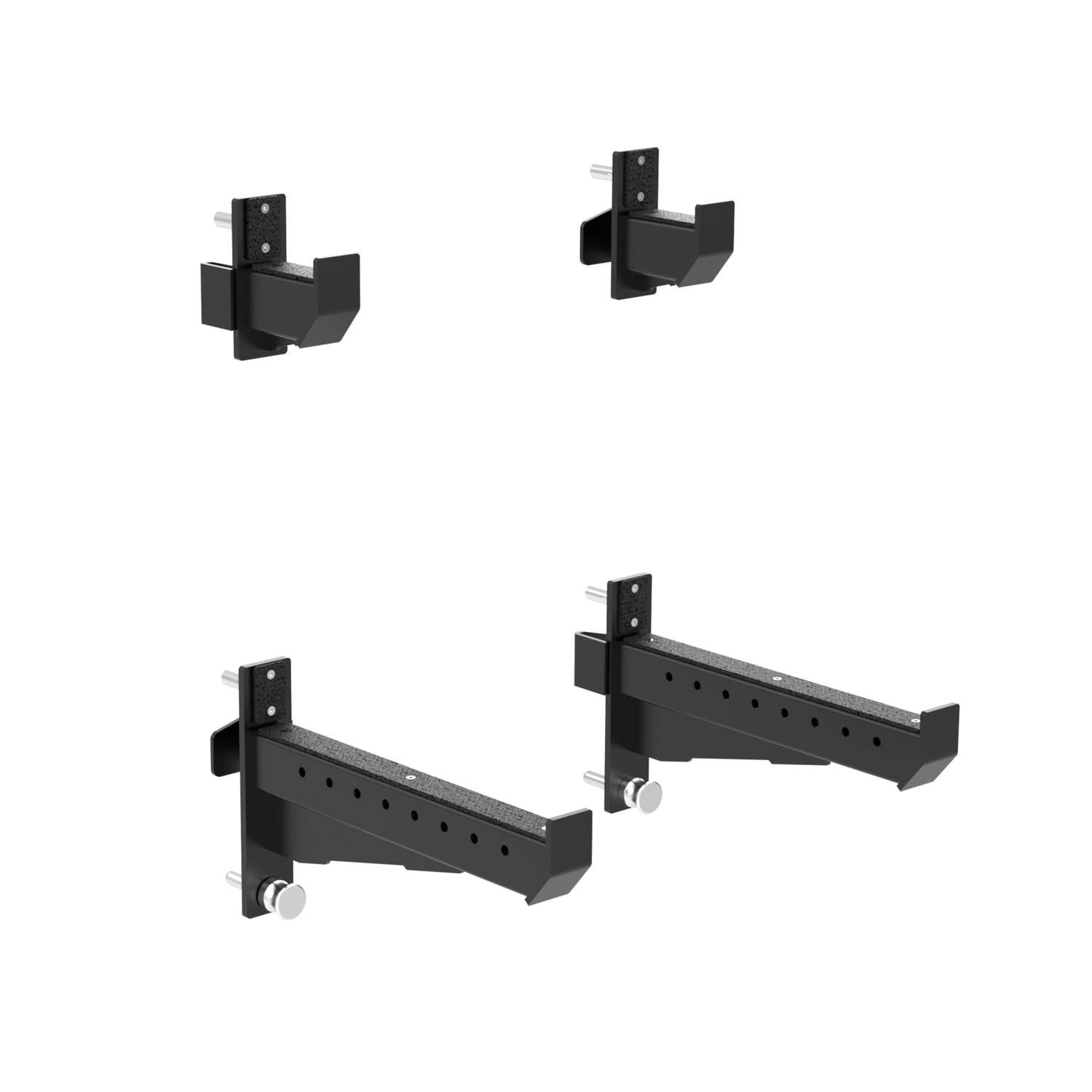 4-piece barbell safety set including a pair of J-hooks and a pair of bolt-lock safety spotter arms for the XF10 XC10 functional trainer.