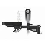 Commercial-grade lat seat attachment for XG90 gym station, featuring thick foam thigh rollers and matte black steel frame