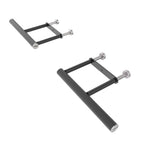 H-frame mounting bracket of the XG90 pull-up bar, demonstrating the direct-bolt connection to the top of the commercial gym station uprights.