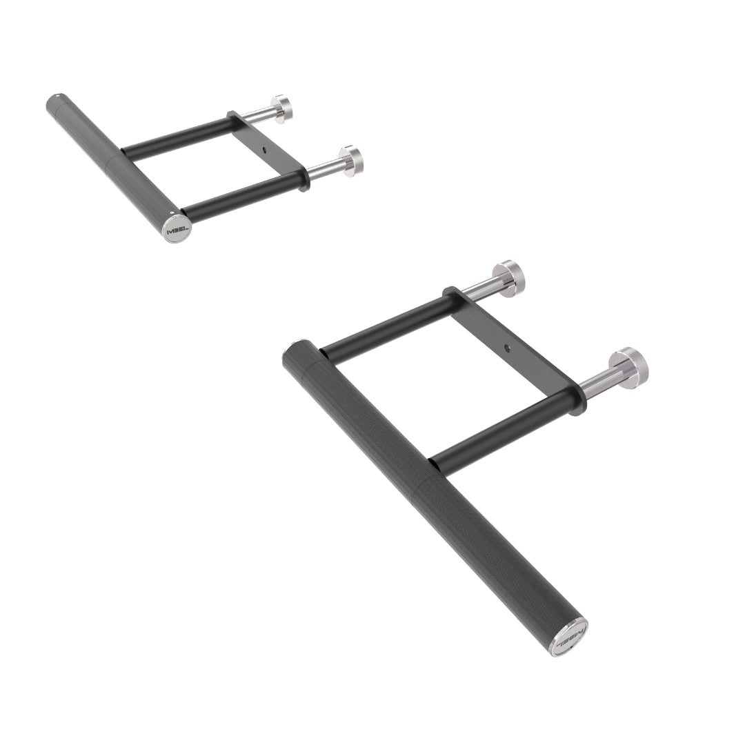 H-frame mounting bracket of the XG90 pull-up bar, demonstrating the direct-bolt connection to the top of the commercial gym station uprights.