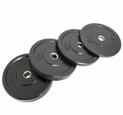 All Black Olympic Bumper Plate - Single plate - 24/7 Gym Equipment