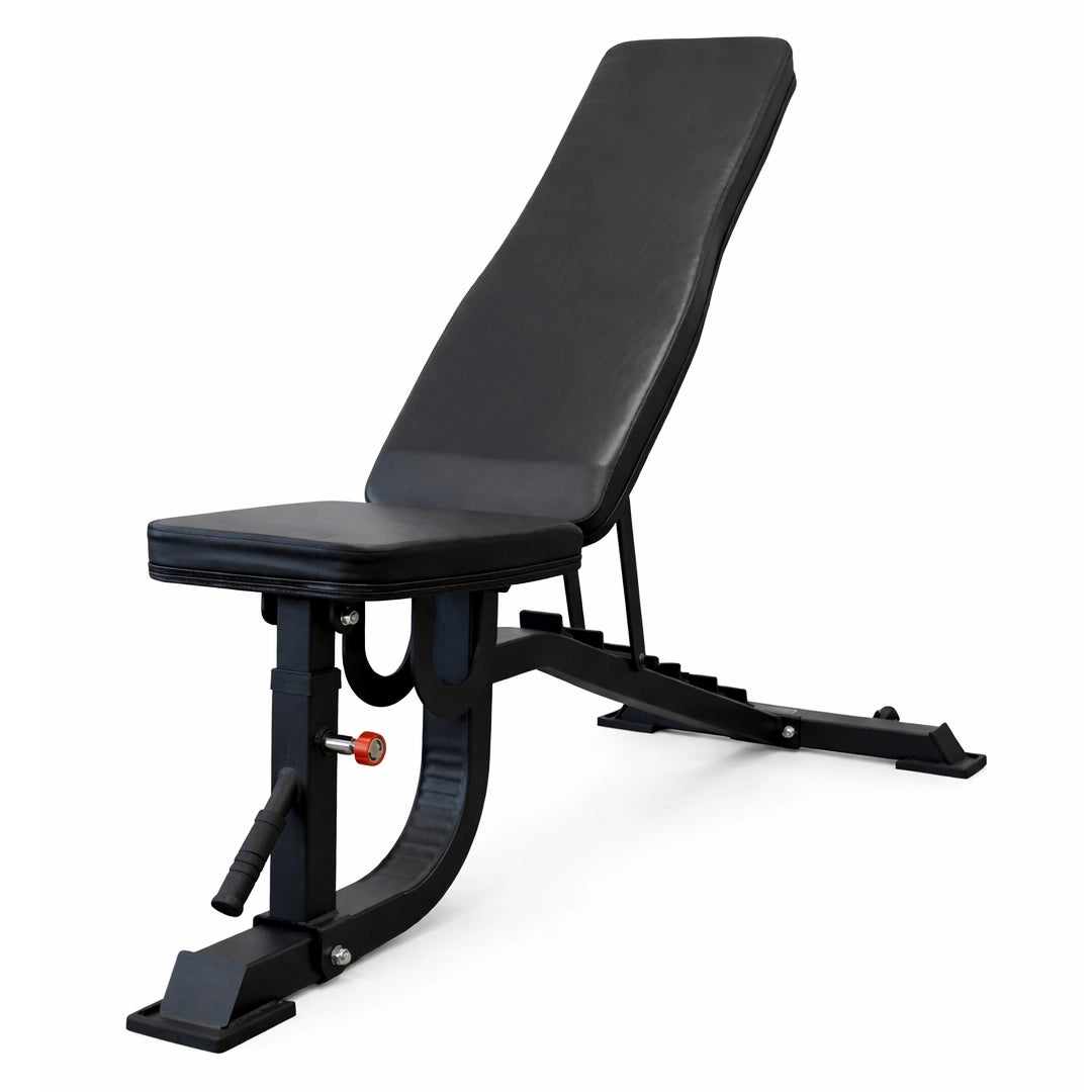 Adjustable weight bench black steel frame incline position home and commercial gym equipment Australia