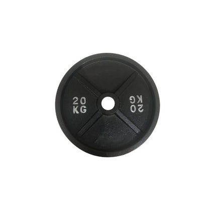 Black Cast Iron Olympic Weight Plates - 24/7 Gym Equipment