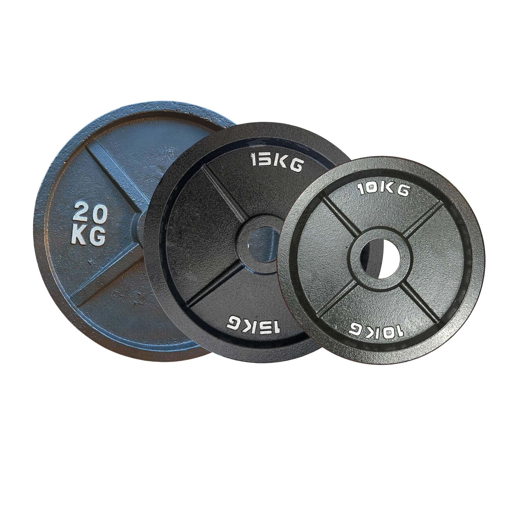 Cast Iron Olympic Plate Bundle – 10 kg, 15 kg & 20 kg Pairs - 24/7 Gym Equipment