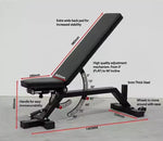 COMMERCIAL ADJUSTABLE BENCH - 9102D - 24/7 Gym Equipment
