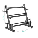 Commercial Grade Dumbbell Set (5kg–35kg) with Storage Rack & Barbell Holders - 24/7 Gym Equipment