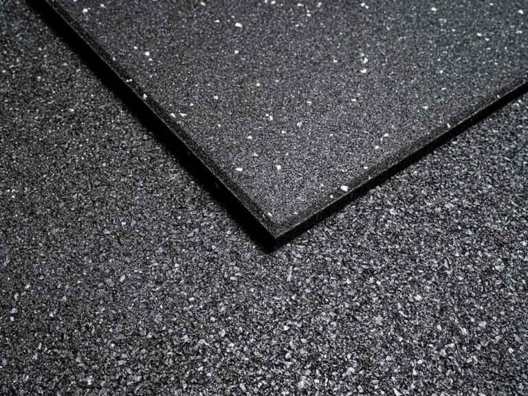 Gym Floor Tiles 15mm Black White Fleck | Commercial Rubber Gym Mats ...