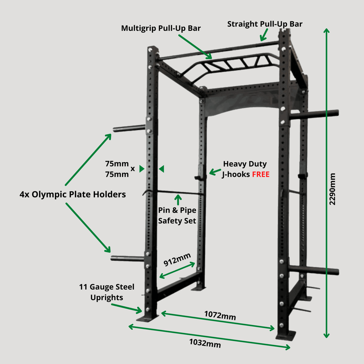 Commercial Power Rack - 24/7 Gym Equipment