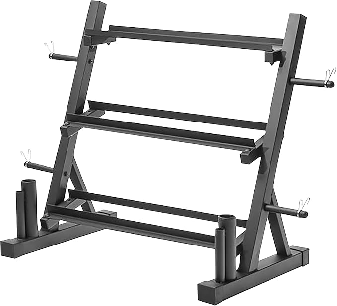 Dumbbell Rack with Bar & Plate Holders - 24/7 Gym Equipment